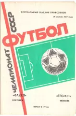 (ВС) Факел Воронеж - Геолог 1987