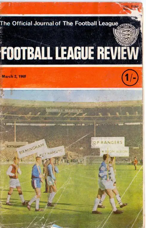 Журнал футбольной лиги Англии март 1968