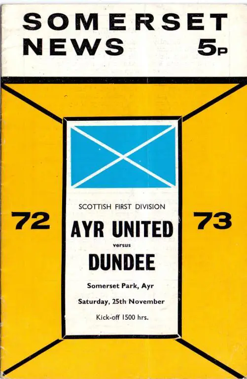 Чемп. Шотландии Ayr United - Dundee 25.11.1972