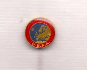 Знак эмблема УЕФА, заколка - игла, выпуск 1970-80 гг.