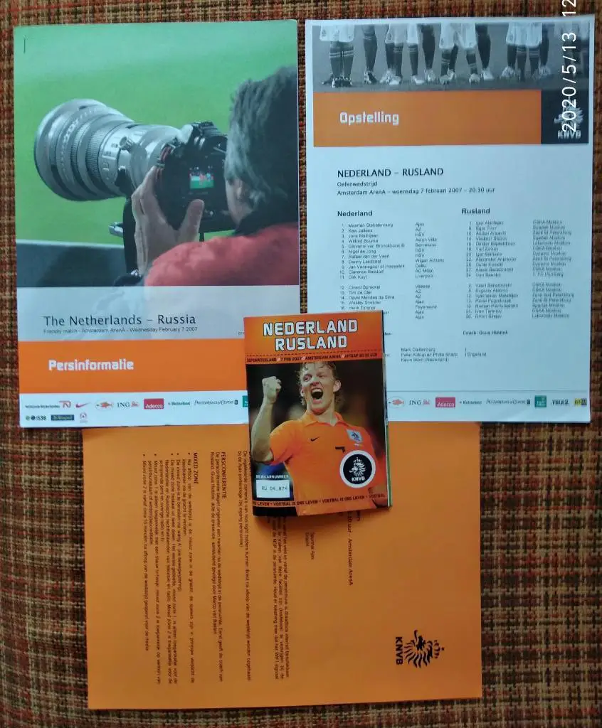 Голландия - Россия 07.02.07 Пресс-кит +программа