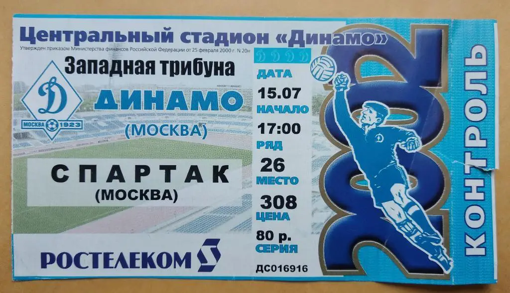 Динамо Москва - Спартак Москва 15.07.2002