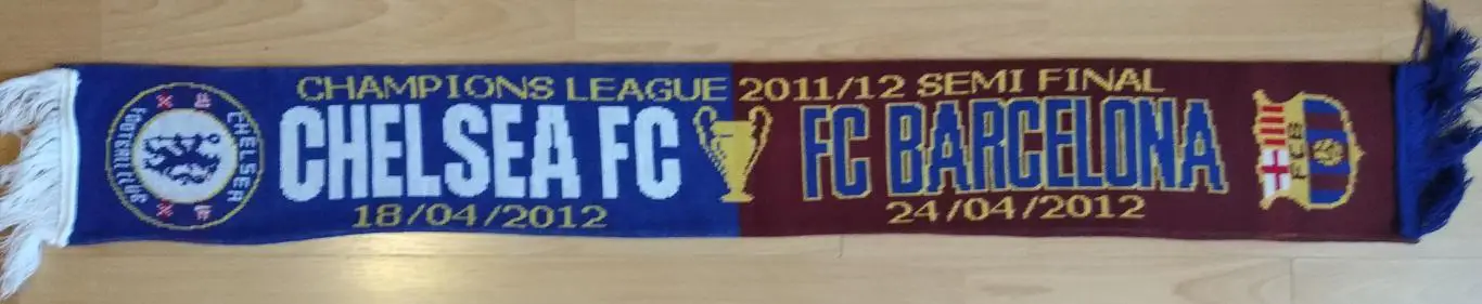 Шарф Челси -Барселона 1/2 Лиги Чемпионов 2012