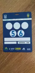 Билет (аккредитация) Украина-Швеция 26.03.2026, №2