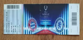 Билет Бавария Мюнхен-Челси Лондон 30.08.2013, Финал Суперкубка