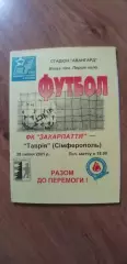 Закарпатье Ужгород-Таврия Симферополь 28.07.2001, ОБМЕН