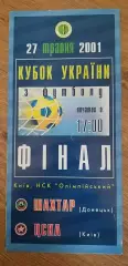 Шахтер Донецк-ЦСКА Киев 27.05.2001, Финал Кубка Украины