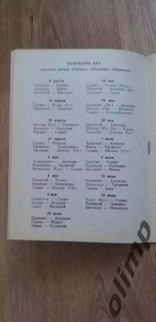 Горняк Харцизск,Антрацит Кировское,Прометей Шахтерск 1991,КФК,Пер-во Украин.ССР 1