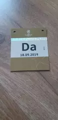 Билет (бэйдж) Шахтер Донецк-Манчестер Сити 18.09.2019