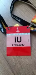 Билет (бэйдж) Бенфика Лиссабон-Шахтер Донецк 27.02.2020
