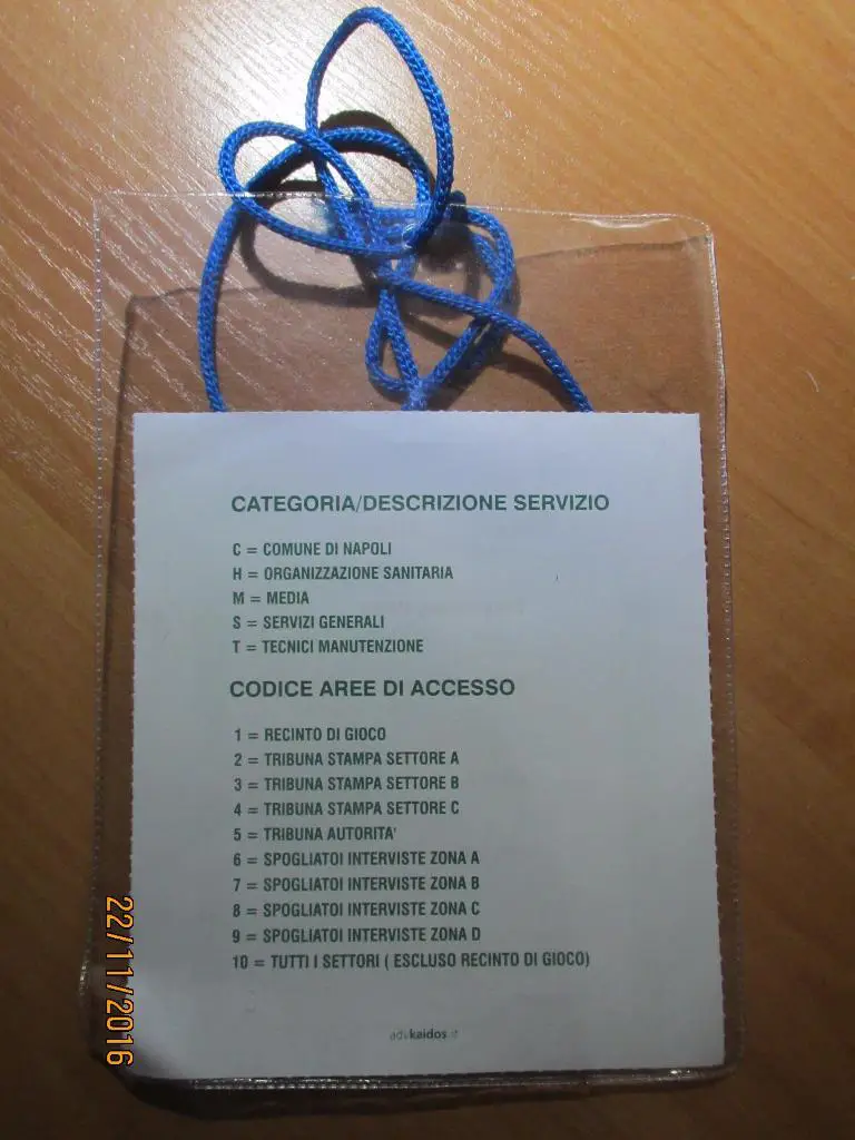 Билет(аккредитация) Наполи Неаполь-Днепр Днепропетровск 07.05.2015 1