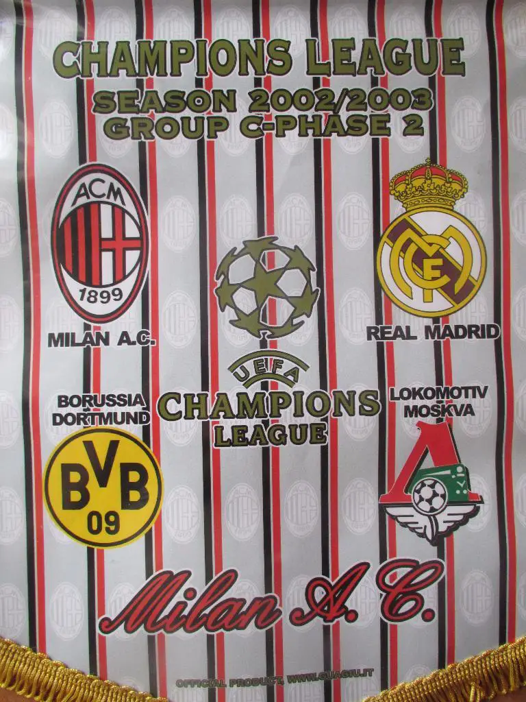 Милан , Реал Мадрид , Локомотив Москва , Боруссия Дортмунд - ЛЧ 2002/2003 2