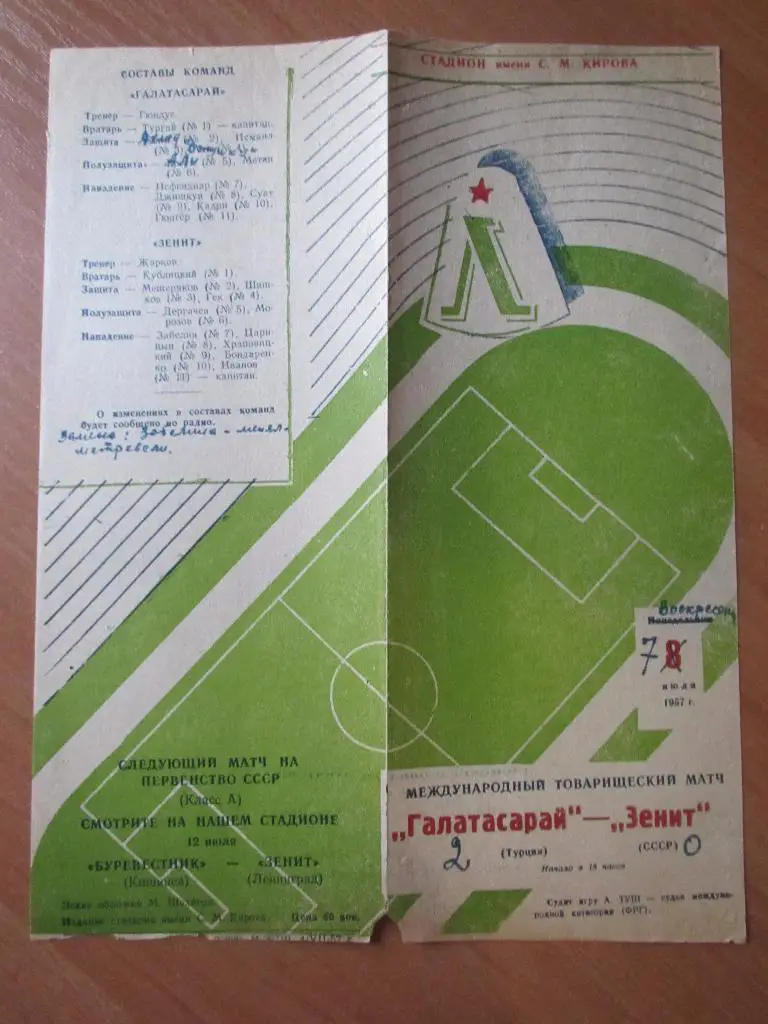 Зенит-Галатасарай 1957 2
