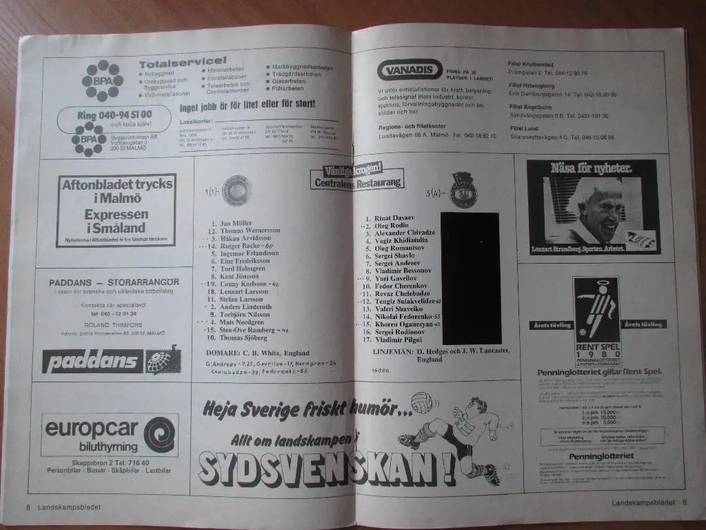 Швеция-СССР 29.04.1980 1