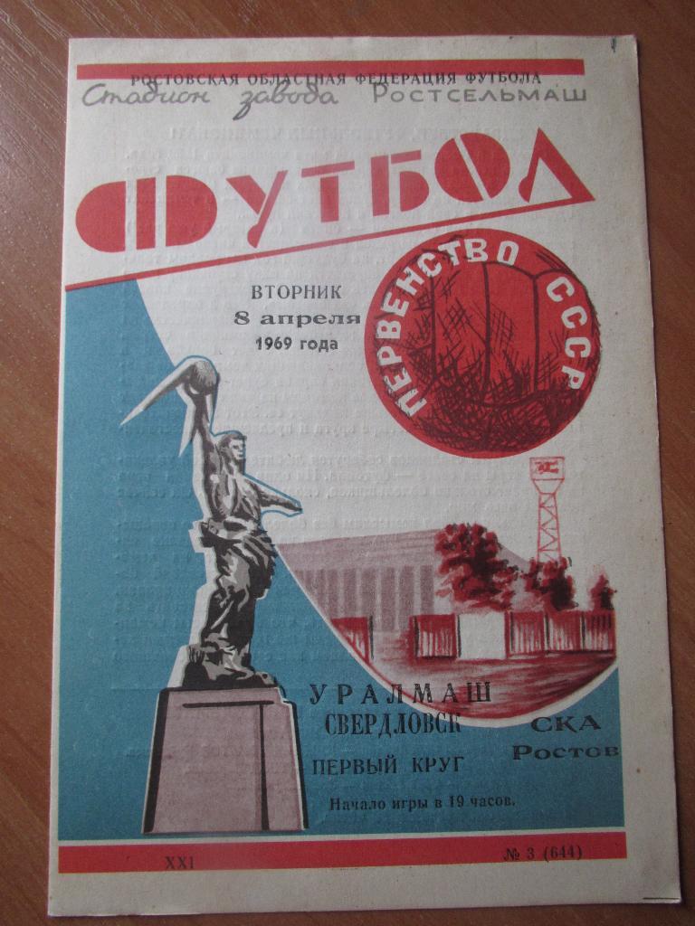 СКА Ростов-Уралмаш 08.04.1969