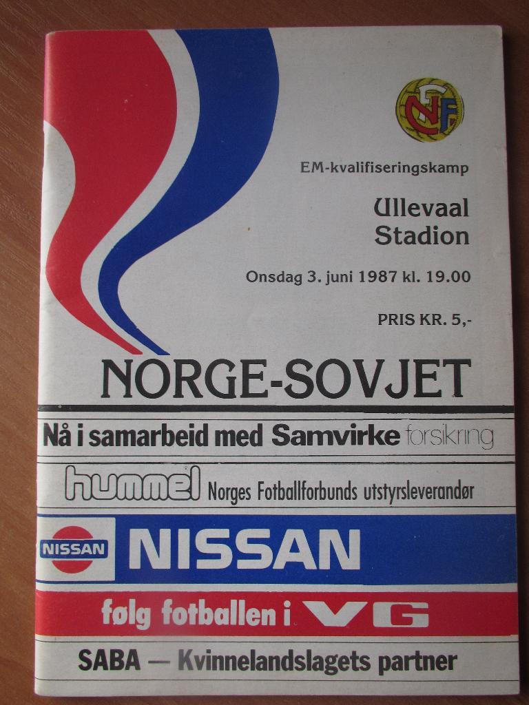 Норвегия-СССР 03.06.1987