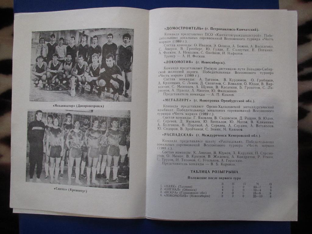 Чемпионат СССР 1990г.по мини-футболу.19-22 июля 1990г. г.Желтые Воды. 2