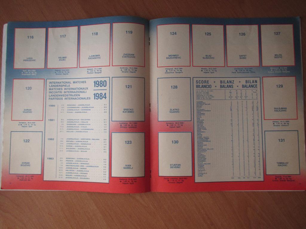 Альбом PANINI -Чемпионат Европы 1984г. Франция. 2