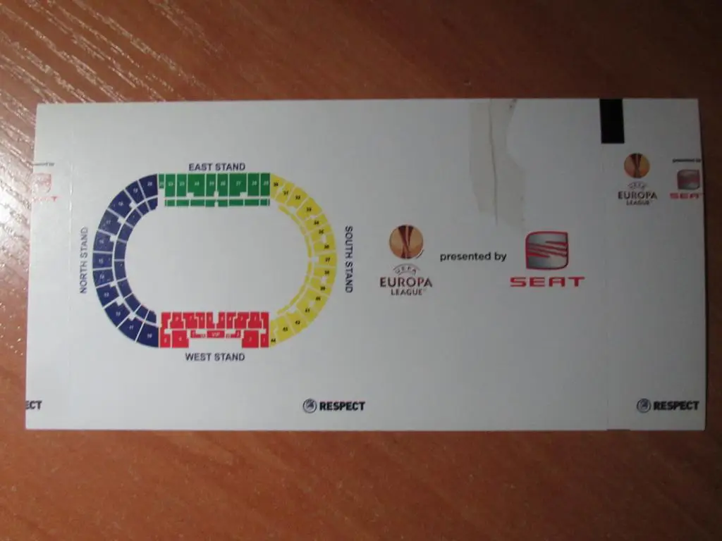 Билет Металлист Харьков-ПСВ Эйндховен 30.09.2010 1