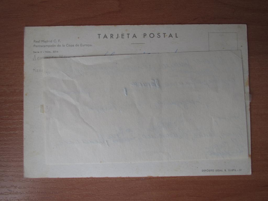 ФК Реал 1964 №5,открытка 1