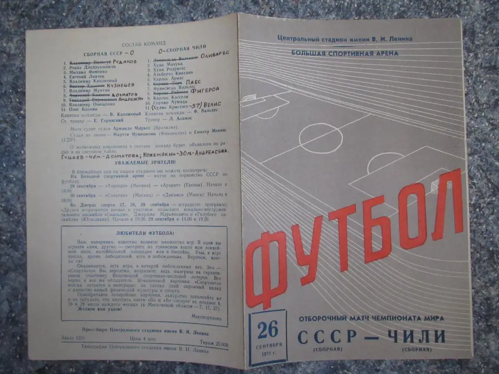 СССР-Чили 26.09.1973 + 1
