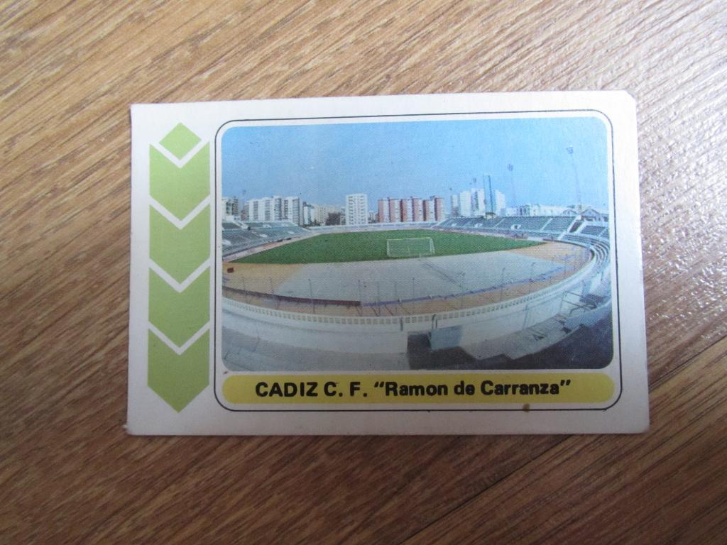 Карточка/стикер/ Кадис стадионРамон де Карранса Чемпионат Испании 1977-78