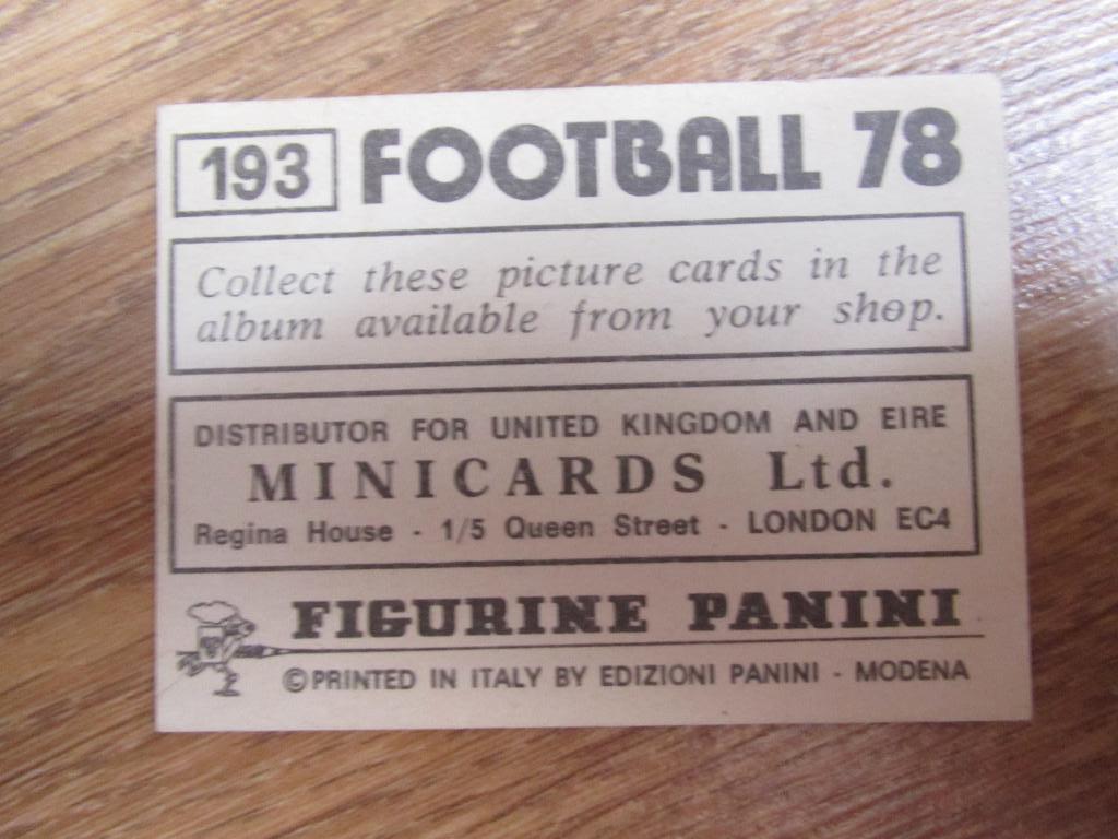 ФК Ливерпуль наклейка PANINI UK Foоtball 1977-1978 1