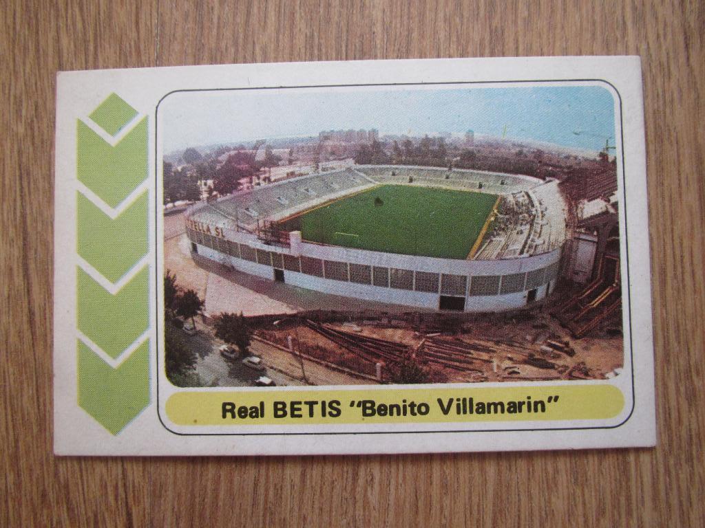 Карточка/стикер/ Реал Бетис стадионБенито Вильямарин Чемп. Испании 1977-78