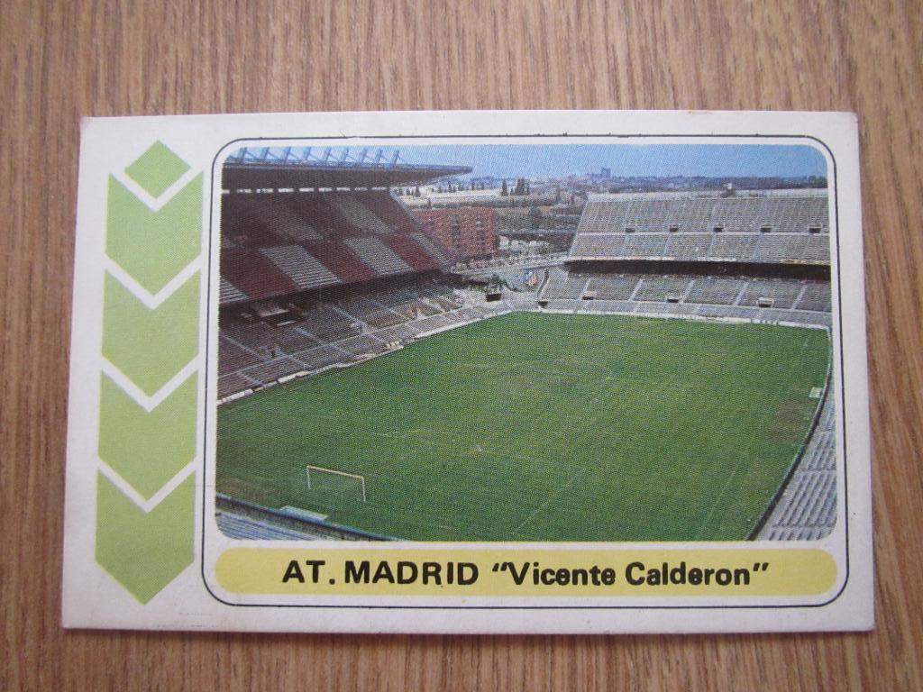 Карточка/стикер/ Атлетико стадионВисенте Кальдерон Чемп. Испании 1977/78
