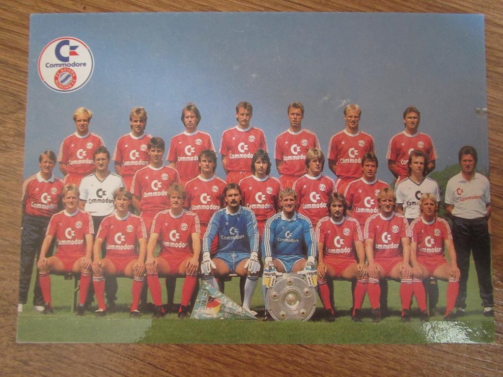 Бавария Мюнхен 1987/1988,открытка