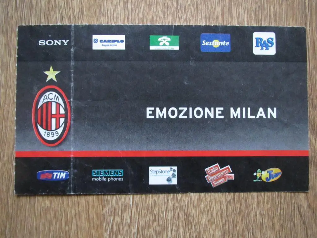 Билет Милан-Боруссия Дортмунд 11.04.2002 1