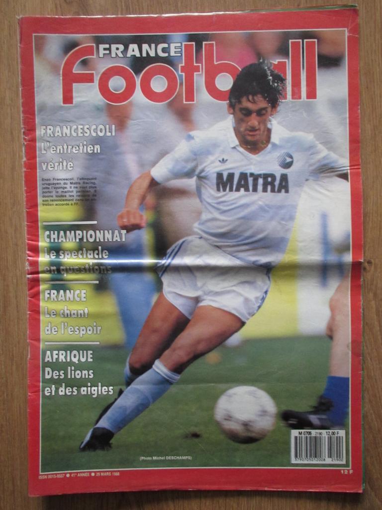 Журнал France Football - 29 марта 1988