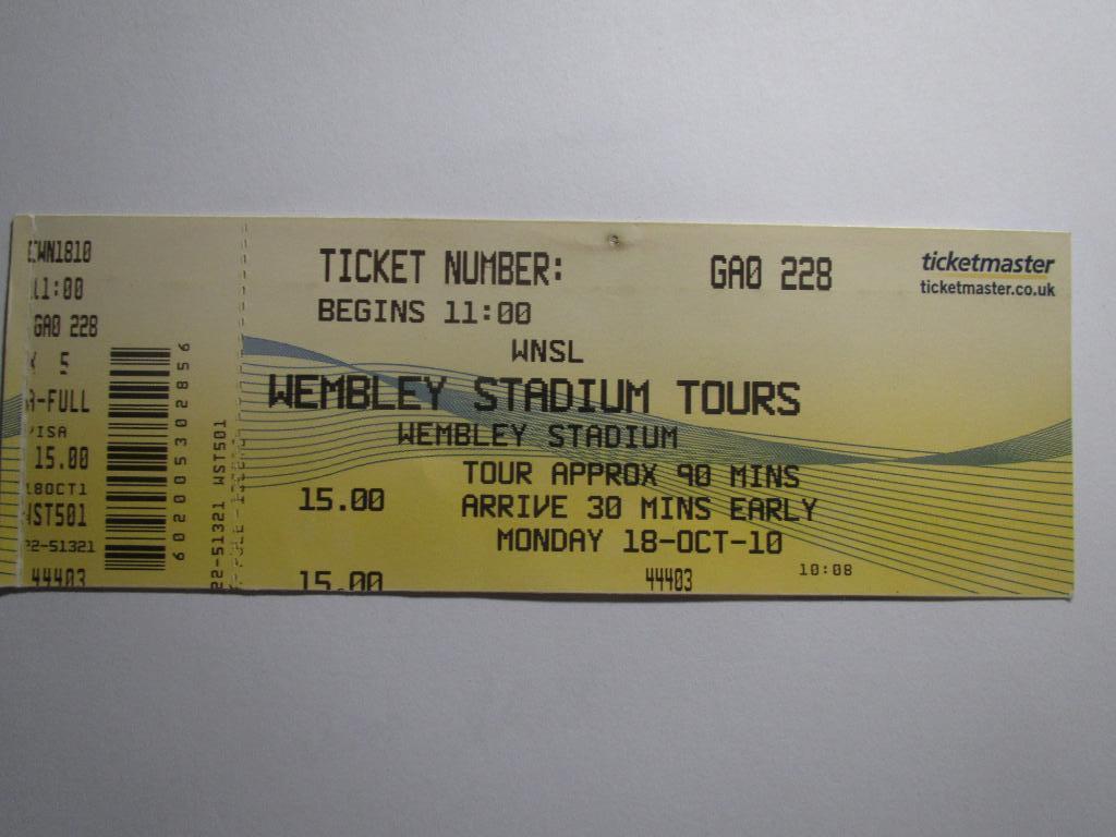 Билет на экскурсию - стадион УЭМБЛИ.