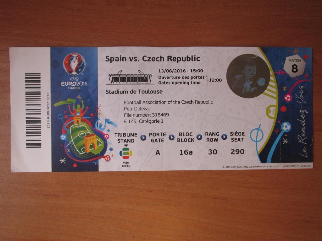 Испания-Чехия 13.06.2016