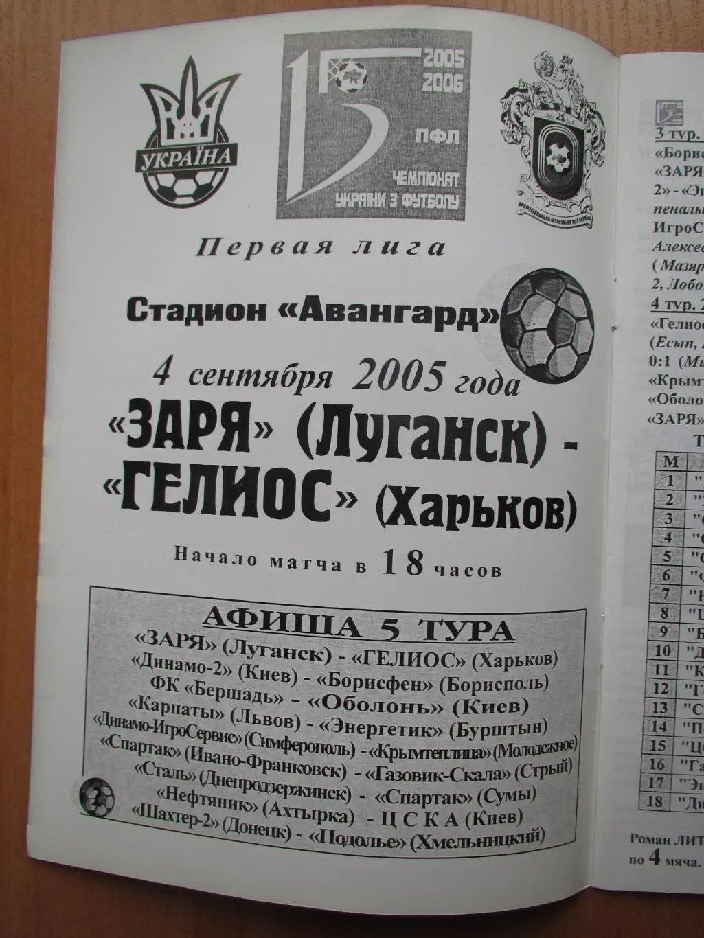 Заря Луганск-Гелиос Харьков 04.09.2005 1