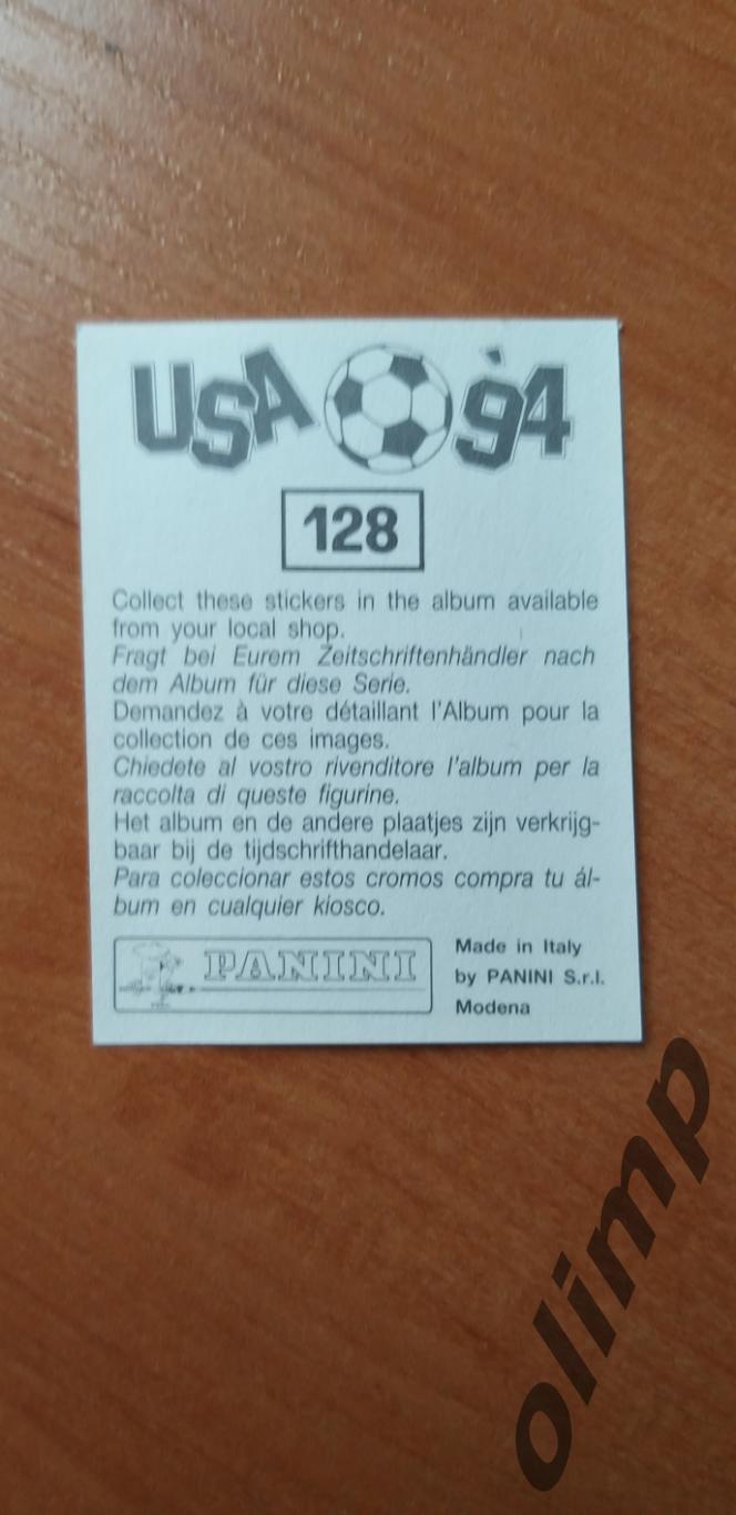 Наклейка Panini к Чемпионату мира 1994, № 128 1