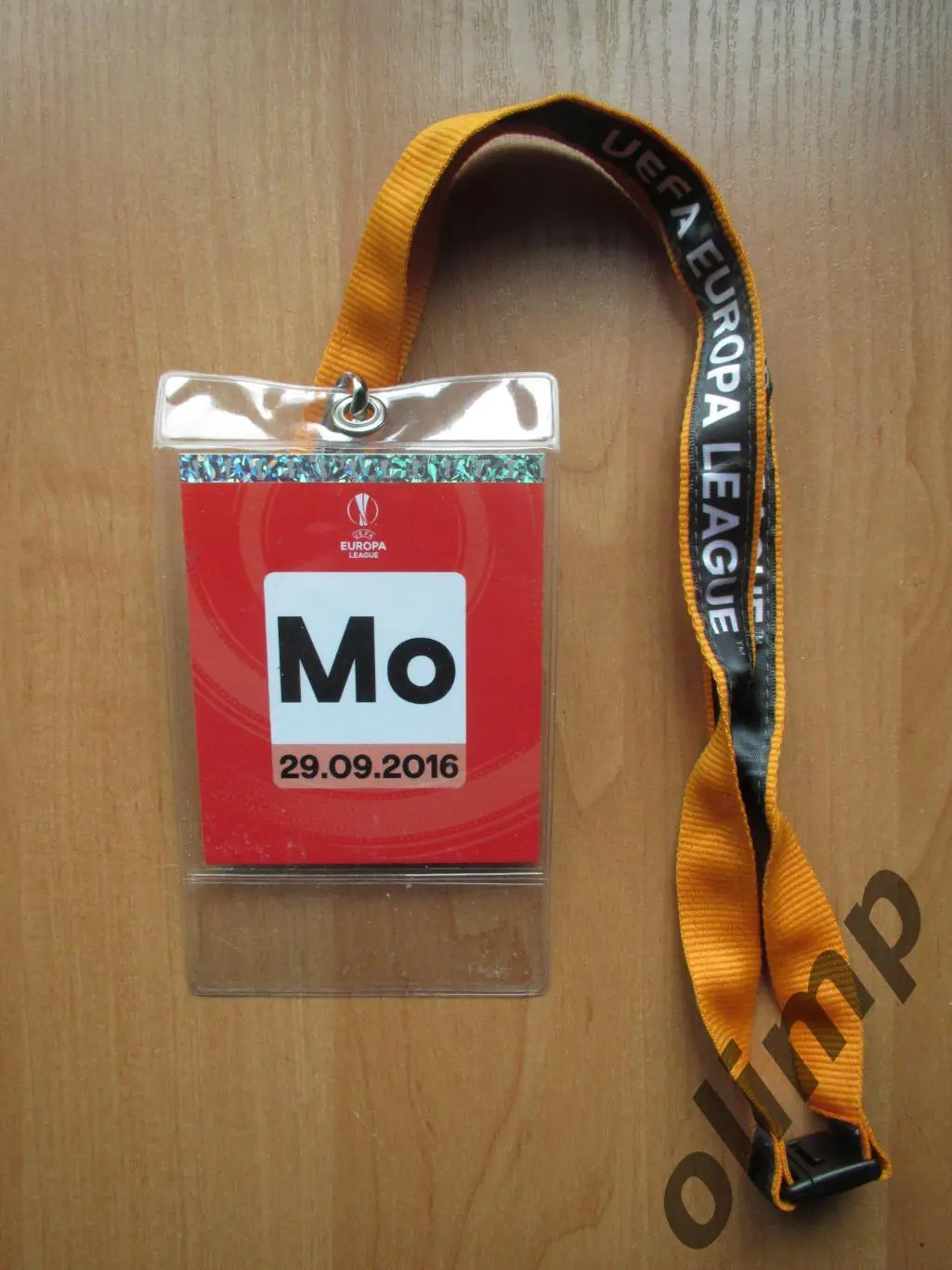 Билет (бэйдж) Шахтер Донецк-Брага 29.09.2016