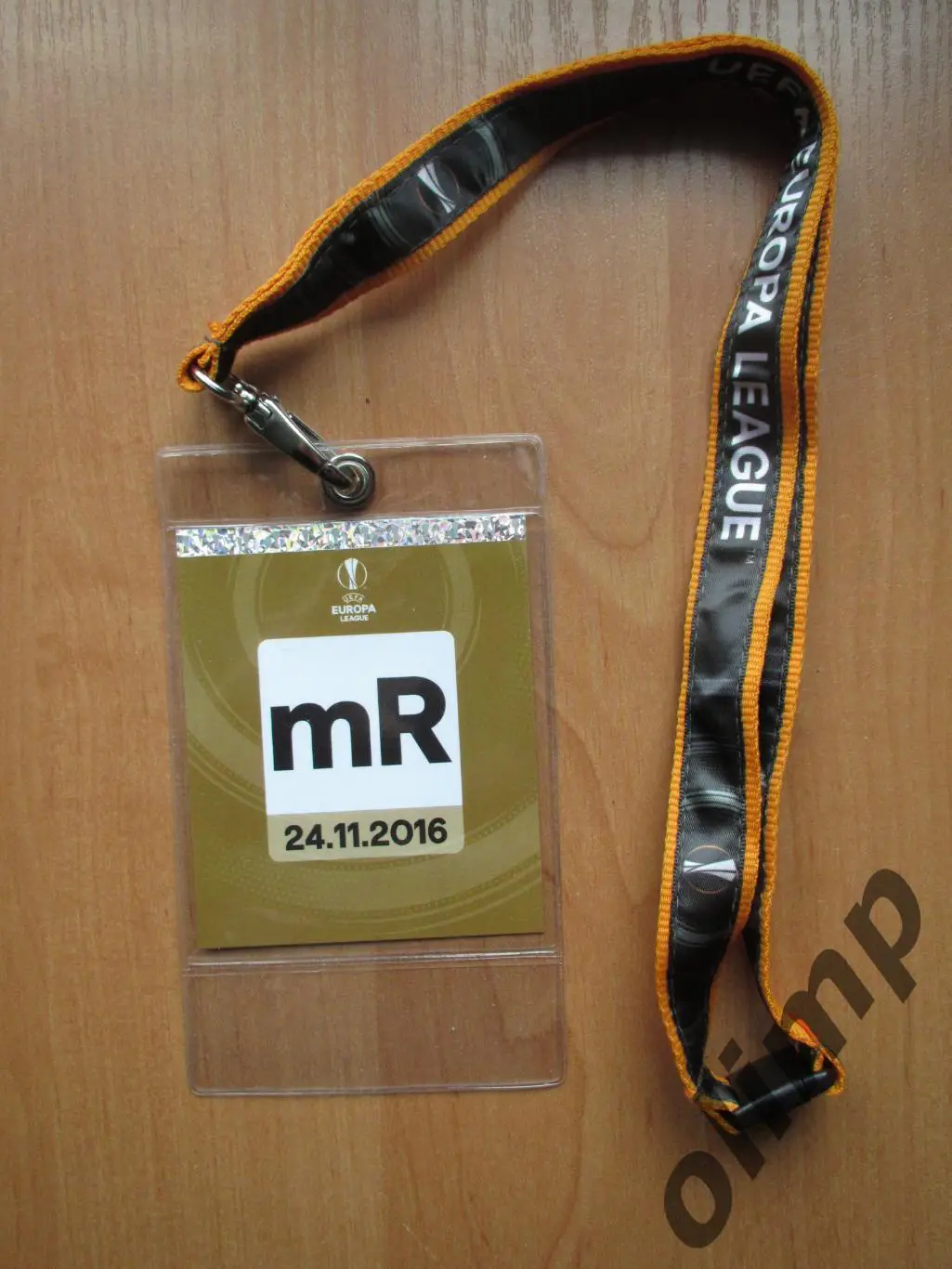 Билет (бэйдж) Шахтер Донецк-Коньяспор Конья 24.11.2016, №1
