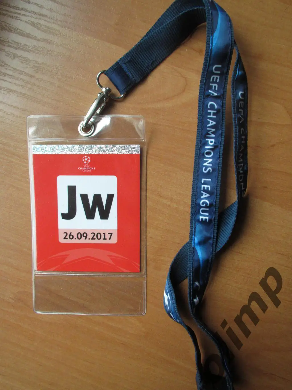 Билет (бэйдж) Манчестер Сити-Шахтер Донецк 26.09.2017, №1