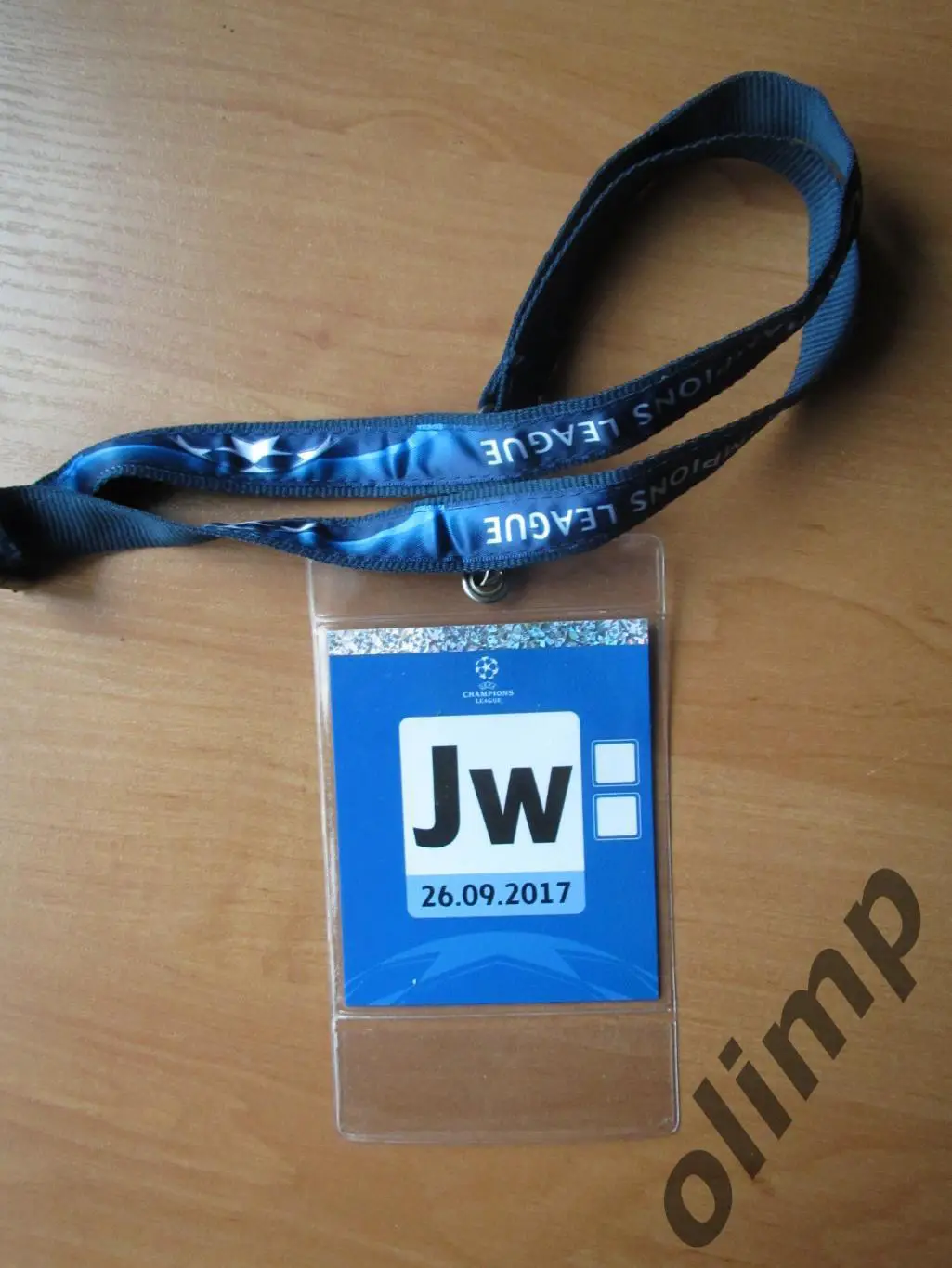 Билет (бэйдж) Манчестер Сити-Шахтер Донецк 26.09.2017, №2