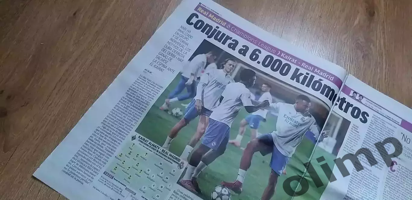 Кайрат Алма-Ата-Реал Мадрид 30.09.2025, издание MARCA 1
