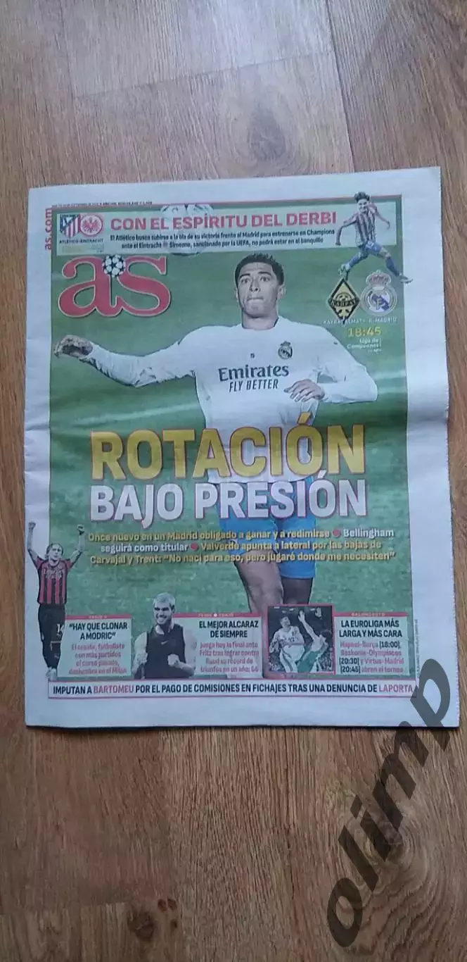 Кайрат Алма-Ата-Реал Мадрид 30.09.2025, издание AS