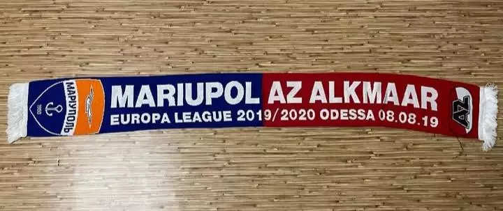 Шарф ФК Мариуполь Украина - ФК АЗ Алкмар Нидерланды -2019