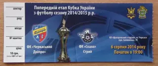 Черкасский Днипро Черкассы - Скала Стрый 6.08.2014, кубок