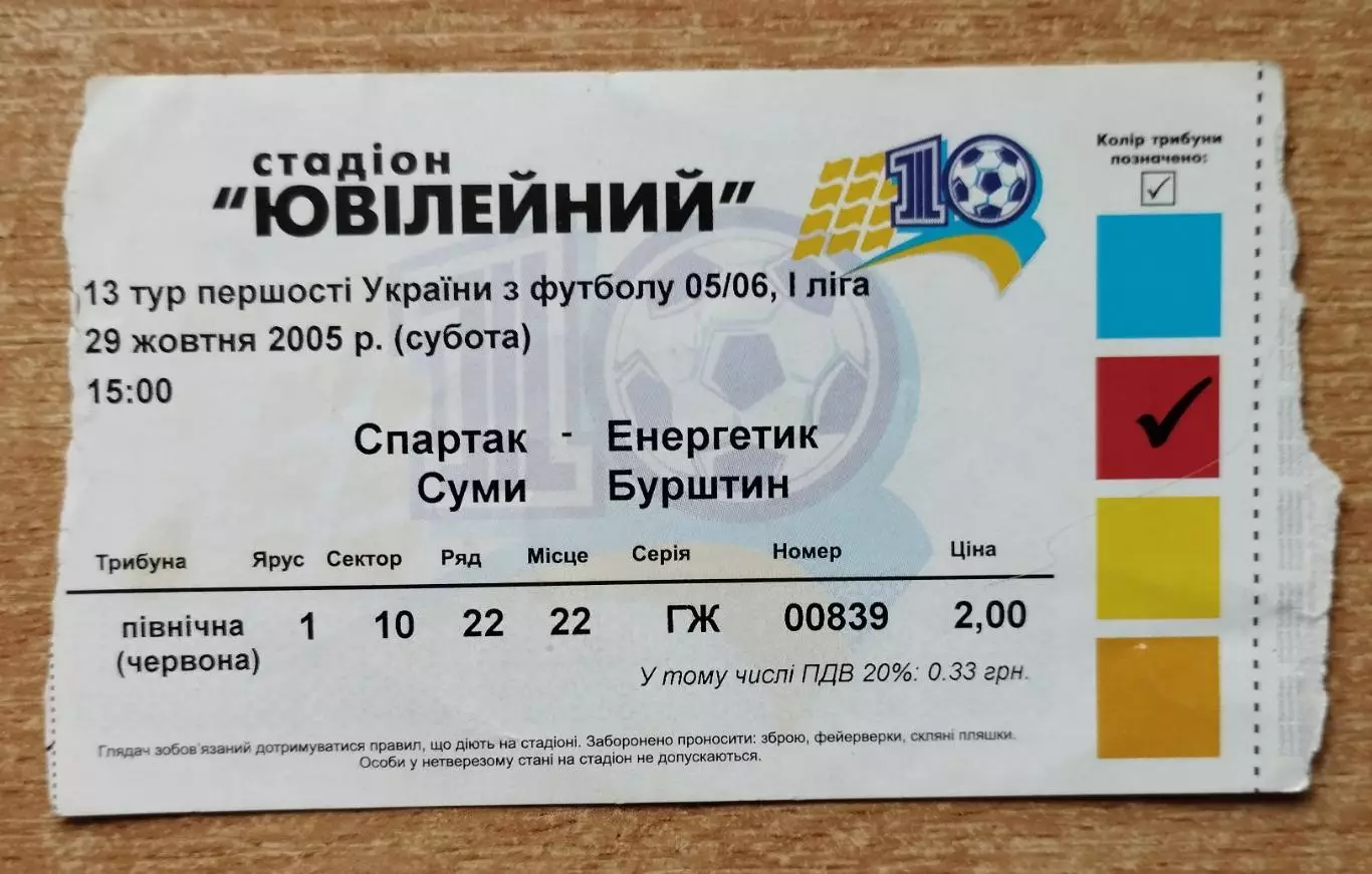 Спартак Сумы - Энергетик Бурштын 29.10.2005