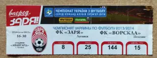 Заря Луганск - Ворскла Полтава 18.08.2013
