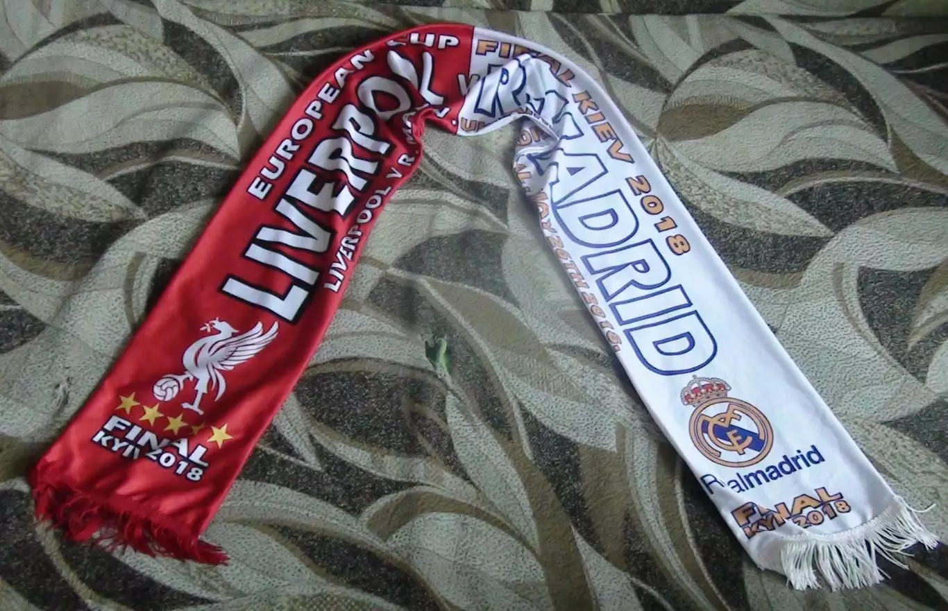 Шарф финала Лиги Чемпионов 2018, вид 2, Ливерпуль - Реал Мадрид