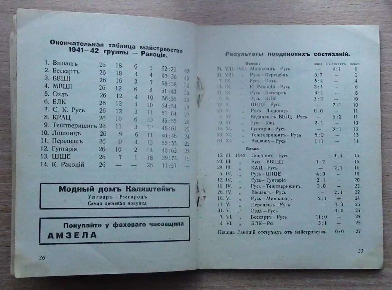 Ужгород 1942 Русь, оригинал, русский язык 2