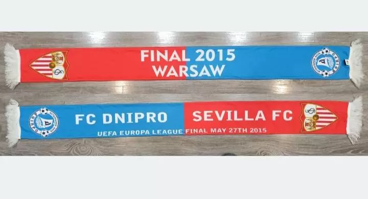 Шарф Днепр Украина - Севилья Испания 2015, финал