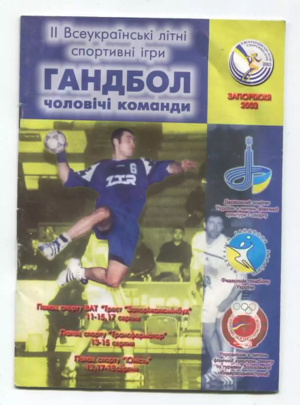 Гандбол. Всеукраинские летние спортивные игры 2003, Запорожье, мужчины